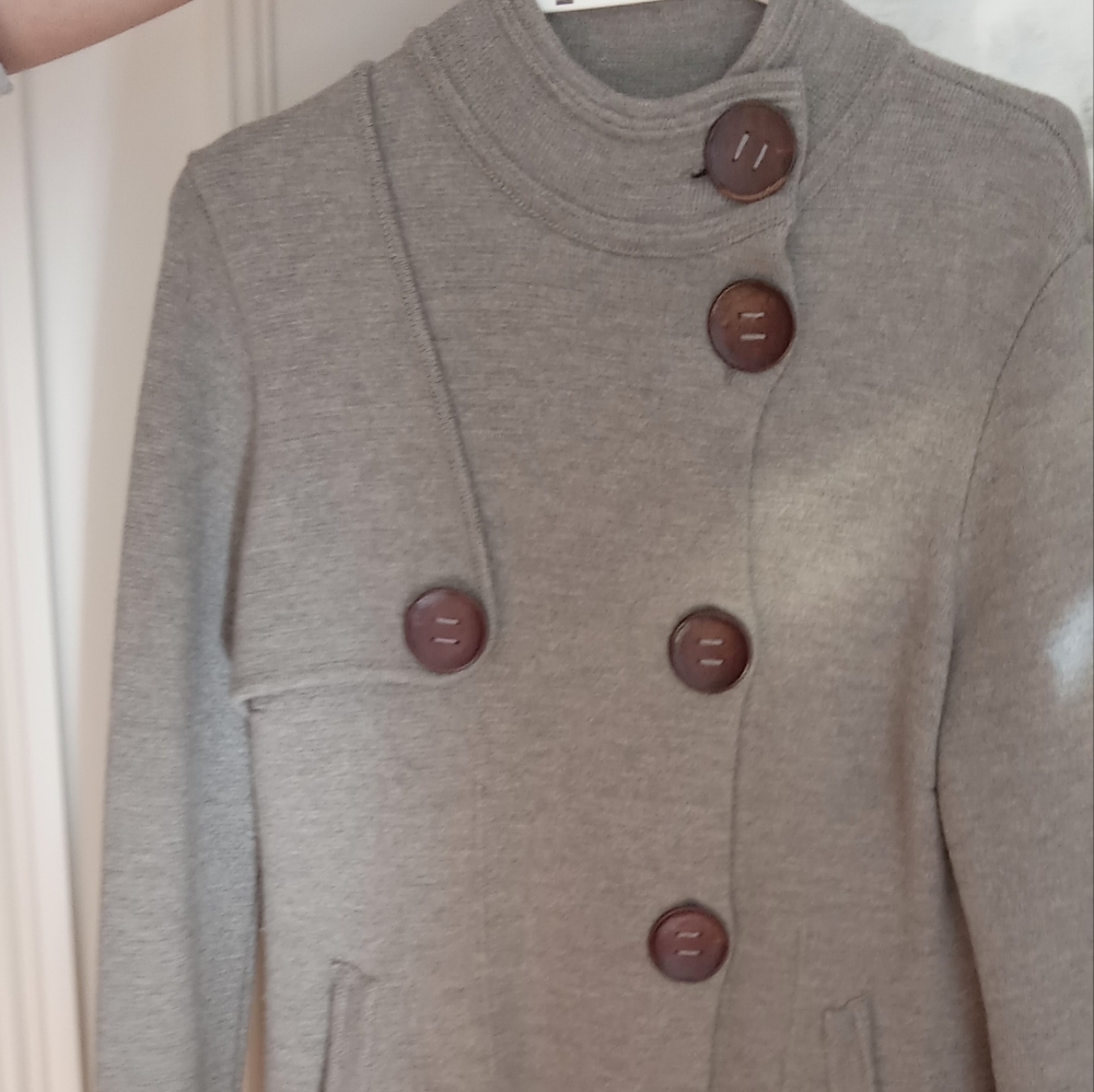 Italian 100% extrafine Wool Sweater Coat